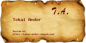 Tokai Andor névjegykártya