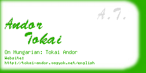 andor tokai business card